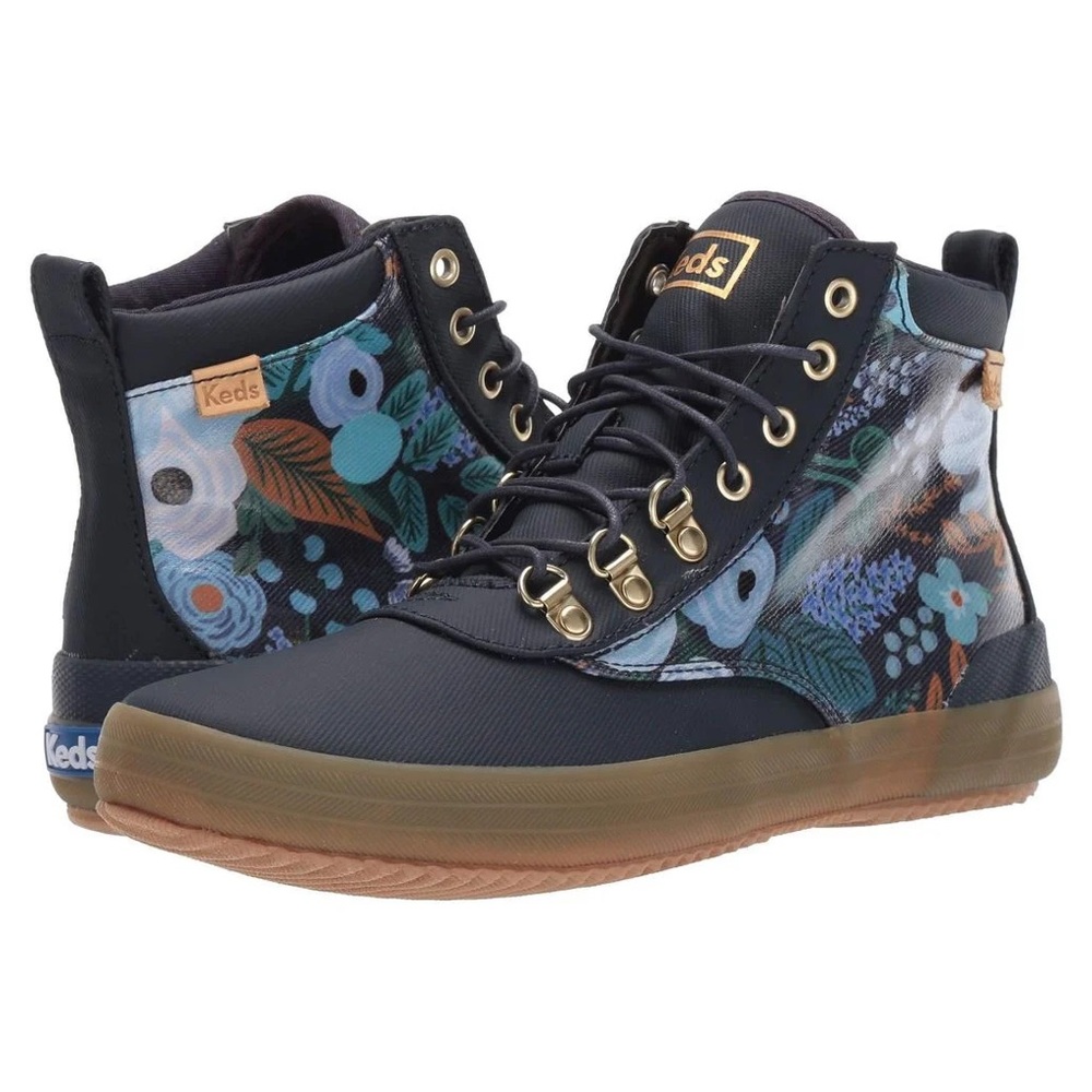 EUC/Like-New Keds x Rifle Paper Co. Scout Boots in Garden Party